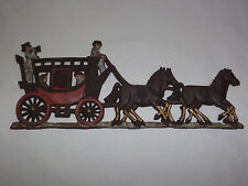 VINTAGE HORSE & CARRIAGE HAND PAINTED IRON METAL WALL PLAQUE DECORATION for sale  Shipping to South Africa