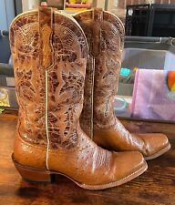 Ariat Smooth Quill Ostrich Ranchero Cowboy Boots 13D for sale  Shipping to South Africa