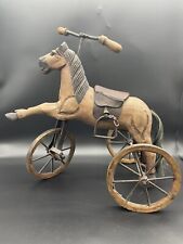 Usado, Triciclo de madera único de colección en miniatura para caballos de juguete pintado a mano decoración segunda mano  Embacar hacia Argentina