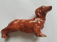 Ceramic Dachshund Dog Ruby Red Long Haired for sale  Shipping to South Africa