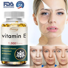 Vitamin E Capsules 1000IU - Natural Anti-aging, Antioxidant,Supports Skin Health, used for sale  Shipping to South Africa