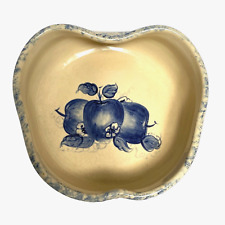 Tigela salpicada pintada à mão em forma de maçã Ellis cerâmica azul creme TX feita nos EUA, usado comprar usado  Enviando para Brazil