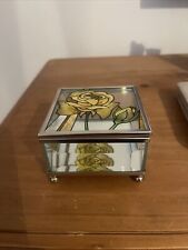 Glass lidded floral for sale  PETERBOROUGH