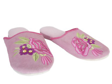 Pink suede slippers for sale  POTTERS BAR