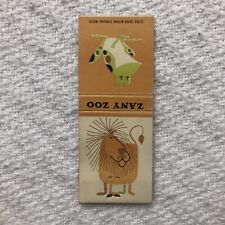 Zany zoo matchbook for sale  Highland
