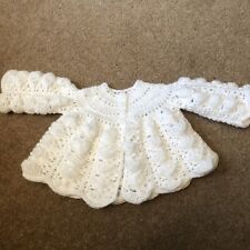 Hand knitted white for sale  Shipping to Ireland
