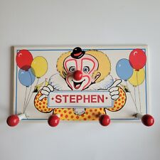 Abrigo vintage de los años 90 para niños montaje en pared - payaso y globos - excelente estado segunda mano  Embacar hacia Argentina