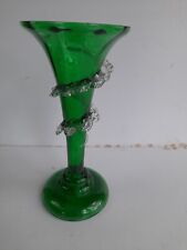 Green glass trumpet for sale  FORDINGBRIDGE