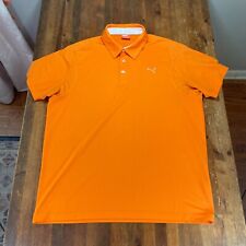 Camisa polo masculina Puma grande laranja casual golfe desempenho leve comprar usado  Enviando para Brazil