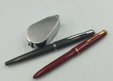 2 x Parker Pens inc. Wine Red Slimfold w/ 14ct Gold Nib for sale  Shipping to South Africa