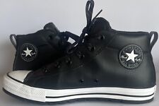 Zapatos para hombre Converse Chuck Taylor All Star Mid de cuero negro A00719C talla 10,5 segunda mano  Embacar hacia Argentina