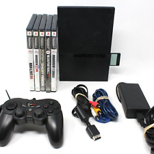 Sony PlayStation 2 PS2 Slim Line 1 Console - Black (SCPH-70012) 5 Games Bundle, used for sale  Shipping to South Africa
