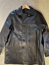Leather pea coat for sale  Glen Burnie