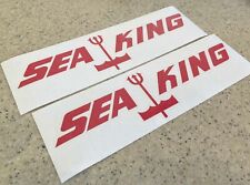 Used, Sea-King Vintage Boat Decals Red Die-Cut Vinyl 12" Pair + FREE Shipping for sale  Shipping to South Africa