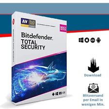 Bitdefender Total Security 2022, 3/5/10 Geräte - 1/2/3 Jahre, Download inkl. VPN till salu  Toimitus osoitteeseen Sweden
