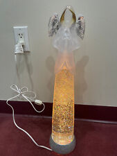Cracker Barrel Acrylic Angel Water Lava Lamp Motion Glitter 23” Frosted Clear for sale  Casselberry