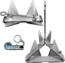 "Open Box" WavesRx Folding Stainless Steel TriAnchor (7 lb) for Boats & Pontoons for sale  Shipping to South Africa