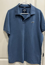 Camisa polo masculina Hollister XL azul épica flexível elástica casual comprar usado  Enviando para Brazil