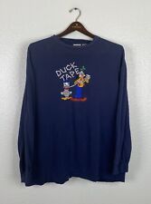 Sudadera Vintage Disney Mickey Duck Tape Mangas Largas Camisa Talla XL Azul segunda mano  Embacar hacia Argentina