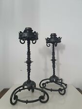 Pair blackened wrought d'occasion  Expédié en Belgium