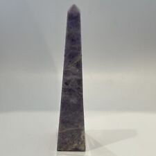Amatista Obelisco Natural Cuarzo Columna de Energía Cristalina 8,75" de Alto segunda mano  Embacar hacia Argentina