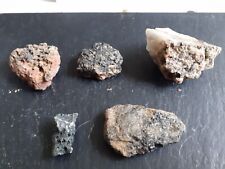  5 small rich different location Cassiterite specimens Cornwall, used for sale  Shipping to South Africa