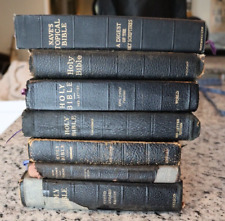 Antique Vintage Leather Holy Bible Lot for sale  Shipping to South Africa