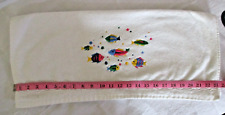 Toalha de banho 100% algodão bordada Martha Stewart School of Fish Tails comprar usado  Enviando para Brazil