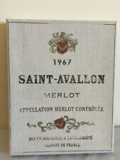 Estilo Vintage Decorativo Impresión sobre Lienzo - 1967 Saint-Avallon Merlot Vino segunda mano  Embacar hacia Spain