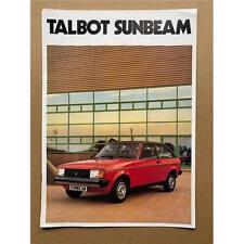 Talbot sunbeam brochure for sale  CHESTERFIELD