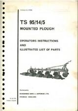  RANSOMES MOUNTED PLOUGH TS95 OPERATORS MANUAL & ILLUSTRATED PARTS - TS 95 for sale  Shipping to Ireland