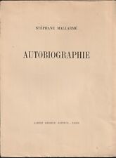 Stéphane mallarmé. autobiogr d'occasion  Arles