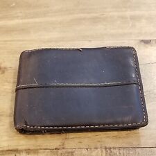 Carteira fóssil vintage masculina marrom bolso bifold moeda, usado comprar usado  Enviando para Brazil