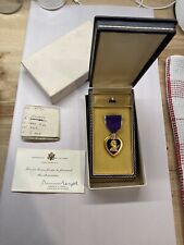 MEDALLA MILITAR DEL EJÉRCITO DE ESTADOS UNIDOS EN CAJA ORIGINAL CON PAPELERÍA Y CARTA ESCRITA A MANO  segunda mano  Embacar hacia Argentina