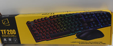 Conjunto de teclado e mouse para jogos TF200 arco-íris com iluminação traseira personagens ocos comprar usado  Enviando para Brazil
