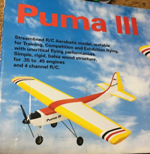 KIT DE AVIÃO MODELO RC VINTAGE CEN PUMA HIGH WING #192 comprar usado  Enviando para Brazil