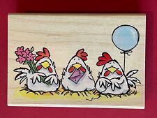 Penny Black Coop Party - Chicken Birthday Balloon Envelope Flower Rubber Stamp for sale  Shipping to South Africa