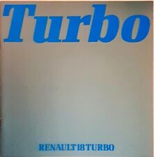 Renault turbo brochure for sale  BIGGLESWADE