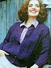 KNITTING PATTERN WOMENS  LADIES CABLE CARDIGAN  DK  Pattern  30 - 40 "- No 146A for sale  Shipping to South Africa