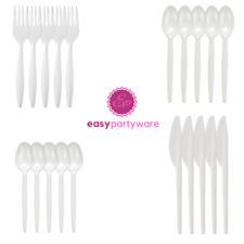 White plastic cutlery for sale  LONDON