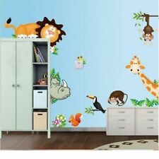 Crianças Adesivos de parede Baby Room Decor Lion Girafe Animais Macaco Sapo Removível comprar usado  Enviando para Brazil