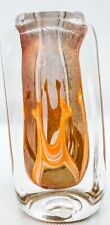 Dominick Labino Bronze & Orange Art Glass Vase Signed And Dated 12-1978 for sale  Shipping to South Africa