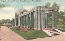 Chicago, Illinois, IL, Washington Park, Pergola, 1916 Vintage Postcard e5817 tweedehands  verschepen naar Netherlands