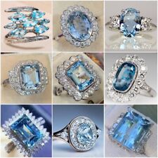 Usado, Moda 925 Plata Mujeres Joyería Circonio Cúbico Boda Anillos de Novia Regalos 6-10 segunda mano  Embacar hacia Argentina