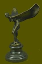 Rolls Royce Hood Ornament Cast Bronze Flying Lady "Spirit of Ecstasy" Figurine for sale  Shipping to Canada