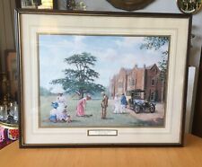 RETRO KEVIN WALSH FRAMED MOUNTED GLAZED PRINT-ON THE CROQUET LAWN-H42.7xW52.8cm for sale  DUNFERMLINE