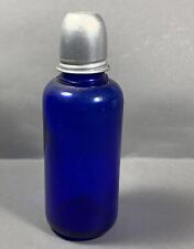 Garrafa de remédio de vidro azul vintage decoração boticário cortiça cobalto e tampa de medição comprar usado  Enviando para Brazil