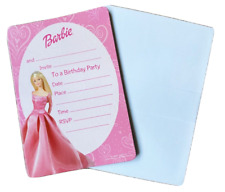 Usado, Rosa Barbie Magnéticas Invitaciones de Cumpleaños con Sobres 9x14cm Paquete de 10 LICENCIA segunda mano  Embacar hacia Argentina