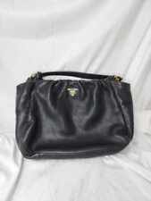 Bolsa de couro Prada preta original pele de veado bolso lateral hobo SPB 322056  comprar usado  Enviando para Brazil