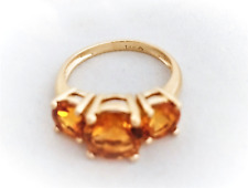 Anillo de citrino Palmera talla 54 perforado 14k punzón de joyería anillo de oro amarillo 2,75 quilates segunda mano  Embacar hacia Argentina